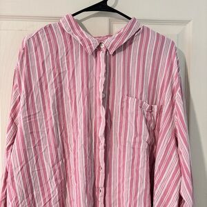 Pink Striped Button Down Shirt
